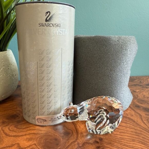 Swarovski Silver Crystal Polar Bear Figurine Retired 1997 Original Box - Picture 1 of 10